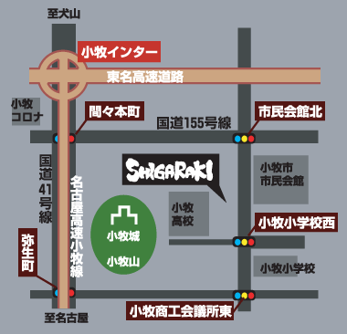 SHIGARAKIの地図